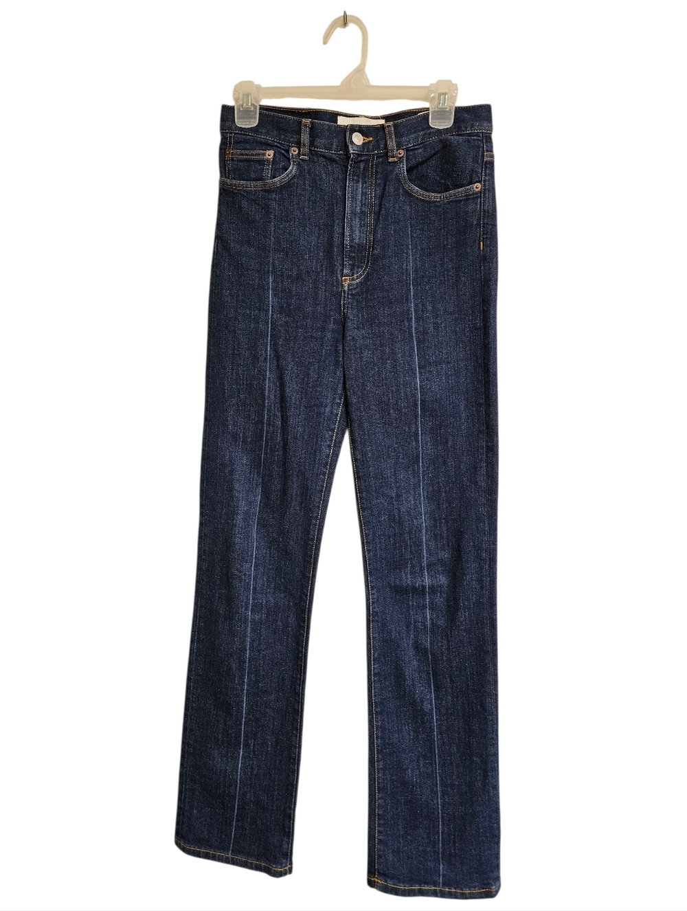 Jeanerica Blue 2 Weeks Front Crease Jeans Sz 27/34 Navy Blue Straight Leg Ew004
